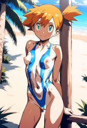 ai_generated body_paint breasts kasumi_(pokemon) pokemon see-through tagme vagina