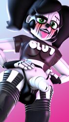 3d baby_(fnafsl) black_hair circus_baby circus_baby_(fnaf) five_nights_at_freddy's five_nights_at_freddy's:_sister_location futa_only futanari goth goth_baby gothic green_eyes huge_balls huge_cock jollyferret looking_at_viewer makeup penis penis_out so87baby solo solo_futa source_filmmaker summer_of_87_baby taker_pov thighhighs tongue tongue_out underwear