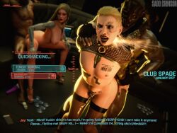 bad_end big_breasts blonde_hair casual_sex chastity_cage club_spade cyberpunk_2077 faggot female femboy flat_chastity_cage from_behind gay glasses interracial joytoy male/male multiple_boys quickhack sadocrimson3d slut snuff standing tattoos verbal_abuse verbal_domination yaoi
