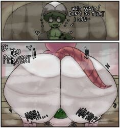 1boy 1girls 2koma angry anthro ass ass_bigger_than_head big_ass big_butt bottomless bubble_butt clothing comic_page curvaceous curvy curvy_figure damm_(terrible_mouse) dialogue english_text facesitting female furry huge_ass hyper_ass larger_female lolbear_9 lorna_(terrible_mouse) male mostly_nude mouse musk musk_clouds musky_butt nurse punishment rodent size_difference smaller_male smothering steam steamy_ass swamp_ass sweat sweaty sweaty_butt tail terrible_mouse text unseen_female_face voluptuous voluptuous_female wide_hips