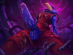 2025 4:3 anal anal_sex anthro anthro_penetrated artist_logo artist_name avian balls beak big_penis biped bird blue_balls blue_body blue_feathers blue_penis bodily_fluids bottomwear cheek_tuft clothed clothed_anthro clothed_male clothing cum cum_drip cum_on_arm cum_on_balls cum_on_beak cum_on_clothing cum_on_face cum_on_penis digital_media_(artwork) digital_painting_(artwork) dripping erection facial_tuft falco_lombardi feathers foreskin genital_fluids genitals glans humanoid_genitalia humanoid_penis hypnosis hypnotic_visor logo long_penis low-angle_view male male_anthro male_penetrated mind_control nintendo non-mammal_balls nurinaki painting_(artwork) pants partially_retracted_foreskin penetration penis pink_glans red_bottomwear red_clothing red_pants red_shirt red_topwear sex shirt solo star_fox tentacle tentacle_in_ass tentacle_penetration tentacle_sex tentaclejob tentacles_around_arms tentacles_around_legs tentacles_around_neck text topwear torn_bottomwear torn_clothing torn_pants tuft url yellow_beak
