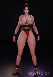 3d bewitching_thighs big_breasts blender full_body keyd10iori king_of_fighters mai_shiranui pussy_peek