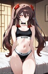 hu tao (genshin impact) from blacked by cuckarrt (artist)