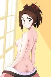 1girls almost_naked almost_nude areolae ass ass_cleavage back bare_arms bare_ass bare_back bare_breasts bare_butt bare_hands bare_hips bare_legs bare_nipples bare_pussy bare_shoulders bare_skin bare_thighs bare_tits breasts brown_eyebrows brown_eyes brown_eyes_female brown_hair brown_hair_female butt_crack digital digital_art digital_drawing digital_drawing_(artwork) digital_media digital_media_(artwork) elbows exposed_arms exposed_ass exposed_back exposed_breasts exposed_butt exposed_hips exposed_legs exposed_nipples exposed_pussy exposed_shoulders exposed_skin exposed_thighs exposed_tits female female_focus female_only fuu_kasumi hair_ornament hair_ornaments high_resolution highres indoor indoor_nudity indoors kiniro_tofu lean_figure long_hair looking_at_viewer looking_back looking_back_at_viewer median_furrow medium_breasts mostly_nude naked naked_female naked_woman narrow_waist nearly_nude nipples nude nude_female nudity parted_bangs practically_nude samurai_champloo shoulders sideboob simple_background slender_body slender_waist slim_waist solo standing twisted_torso uncensored uncensored_breasts uncensored_nipples upper_body