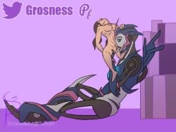 2girls alien alien/human alien_girl arcee arcee_(prime) cunnilingus female grosnessart human interspecies june_darby long_tongue multiple_girls nude robot_girl size_difference transformers transformers_prime xenophilia yuri