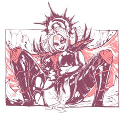 1girls big_breasts female female_focus female_only hela hela_(marvel_rivals) hela_(queen_in_black) large_breasts looking_at_viewer marvel marvel_comics marvel_rivals masturbating masturbation seepingooze venomized