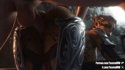 toasted_microwave 3d_animation 3d gif ass doggy_style lae'zel dungeons_and_dragons baldur's_gate_3 green_skin githyanki pointy_ears vaginal_penetration vaginal_sex close-up faceless_male female interspecies fantasy tagme dimly_lit loop ponytail human