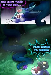 absurd_res bruised coiled_tail forest forest_background fur generation_3_pokemon generation_5_pokemon generation_8_pokemon hi_res hisuian_form hisuian_zoroark injuries levi_(halfpricesouls) mango_(halfpricesouls) mawile multicolored_body nature nature_background nintendo plant pokemon pokemon_(species) regional_form_(pokemon) scales serperior smoke tail tree white_body white_fur zoro_(halfpricesouls) zoroark