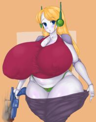 1girls alternate_breast_size alternate_version_available ass bare_shoulders big_ass big_breasts big_butt blonde blonde_hair blue_eyes bottom_heavy breasts breasts_bigger_than_head butt canon_panties cave_story chubby clothed clothes clothing curly's_panties curly_brace enormous_breasts erect_nipples eyebrows eyelashes female female_focus female_only gigantic_breasts hair hips huge_ass huge_breasts huge_butt humanoid hyper_ass hyper_breasts hyper_butt large_ass large_breasts large_butt long_hair massive_breasts nipple_bulge panties robot robot_girl simple_background solo solo_female standing thanuki thanukiart thick thick_ass thick_thighs thighs top_heavy very_long_hair voluptuous wide_hips