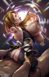 ahe_gao ahegao amputee ass ass_grab blonde_hair bouncing_ass bouncing_breasts broken_rape_victim clothed clothed_female_nude_male clothed_sex jm league_of_legends living_fleshlight living_sex_toy luxanna_crownguard nipple_chain nipple_piercing nipples open_mouth quadruple_amputee riot_games straight sweat sweatdrop tears tongue tongue_out whip_marks