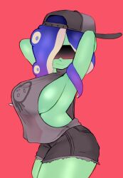 acht_(splatoon) dedf1sh large_breasts nintendo sideboob splatoon splatoon_(series) splatoon_3 splatoon_3:_side_order tagme vespbee