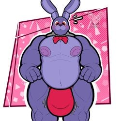 1boy 2d 2d_(artwork) 2d_artwork absurd_res absurd_resolution absurdres animatronic animatronic_male big_areola big_areolae big_areolas big_belly big_nipples blush blushing bonnie_(fnaf) bunny bunny_boy digital_drawing_(artwork) digital_media_(artwork) five_nights_at_freddy's hi_res high_resolution highres jockstrap jockstrap_only purple_body rabbit rabbit_boy robot robotic solo solo_male tagme yamwamm