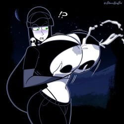 ! !? 1girls 2026 ? arm_stockings artist_name ass atomickingboo big_ass big_breasts black-haired_female black_hair black_hair_female black_lips black_lipstick blush blush_face blushed_face blushing_female breasts breasts_bigger_than_head choker clothed clothed_female clothing crop_top ear_piercing ear_ring earring earrings english english_text exclamation_point female female_focus female_only fully_clothed fully_clothed_female huge_breasts lactating lactating_nipples lactating_through_clothing lactation lactation_through_clothes lactation_without_stimulation lactophilia light-skinned_female light_skin lindel_dollice_quilten lips lipstick oc original original_character pale-skinned_female pale_skin pants pierced_ears piercing piercings question_mark shirt shock shocked shocked_expression shocked_eyes shocked_face skull skull_earrings solo solo_female solo_focus stockings text the_besties_(atomickingboo) thick_thighs thighs thong thong_visible