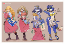 1girls anthro blonde_hair blue_eyes blue_fur female female_only fokk3rs fur human_to_anthro krystal long_ears princess_zelda ripped_clothing skyward_sword species_transformation star_fox the_legend_of_zelda transformation transformation_sequence zelda_(skyward_sword)