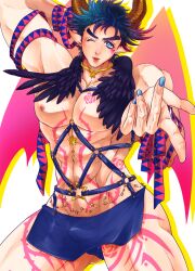 1boy battle_tendency erection_under_clothes jojo's_bizarre_adventure joseph_joestar looking_at_viewer male male_only muscular_male solo wink winking_at_viewer