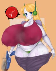 1girls alternate_breast_size alternate_version_available big_ass big_breasts canon_panties cave_story chubby curly's_panties curly_brace female female_focus female_only huge_breasts large_breasts massive_breasts panties robot robot_girl sweat thanuki thanukiart thick_ass thick_thighs wide_hips