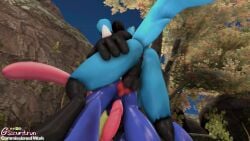 3d_(artwork) 3d_animation anal anal_sex animated balls digital_media_(artwork) doggy_style duo erection feral from_behind_position generation_4_pokemon generation_6_pokemon genitals glitched_securitron greninja hi_res huge_filesize looking_back lucario male male/male nintendo no_sound outside penetration penile penile_penetration penis penis_in_ass pokemon pokemon_(species) rear_view red_eyes sex tagme video video waist_grab