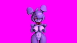 bonfie bonnie_(fnaf) breasts closed_eyes cute fazclaire's_nightclub five_nights_at_freddy's fnaf furry furry_female pink_background red_tie solo virgin