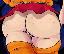 ass big_ass big_butt bottomless bottomless_skirt bubble_butt butt butt_crack favorite female female_focus female_only freckles going_commando hanna-barbera huge_butt miniskirt pussy rear_view saittamicus scooby-doo skirt solo sweater text thighhighs upskirt vagina velma_dinkley wide_hips