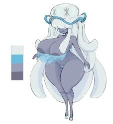 anthro big_breasts breasts female female_only hair hi_res jellyfish lips lipstick milfshake nihilego pokémon_(species) pokemon pussy tagme tentacles thick_thighs