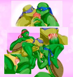 2_toes 3_fingers absurd_res anal anal_fingering anthro anus barefoot bodily_fluids brother_(lore) brothers_(lore) comic digital_media_(artwork) donatello_(tmnt) erection feet fellatio fingering fingers gay genitals group hi_res humanoid_genitalia humanoid_penis incest_(lore) leonardo_(tmnt) lying male male/male mishajeans muscular on_back open_mouth oral oral_penetration orgasm penetration penile penis raphael_(tmnt) reptile rimming saliva scalie sex shell sibling_(lore) spread_legs spreading teenage_mutant_ninja_turtles teeth toes tongue tongue_out trio turtle