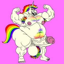 balls barazoku belly bellyhair big_balls big_penis chesthair equid equine genitals hairy horn huge_balls huge_cock huge_thighs hyper hyper_balls hyper_genitalia hyper_penis hyper_thighs lgbt_pride lips male mammal muscular mythological_creature mythological_equine mythology overweight penis pride_colors pubes solo_male thick_lips thick_thighs unicorn