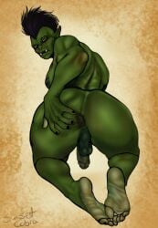 1futa anus back back_view balls big_ass countershade_feet dickgirl fangs feet futa_only futa_sans_pussy futanari green_body green_skin kneeling looking_back muscular muscular_futanari nude nude_futanari orc orc_(warcraft) orc_futanari penis presenting presenting_hindquarters shemale solo solo_futa spread_anus spread_ass submissive_futa sunsetcobra warcraft world_of_warcraft