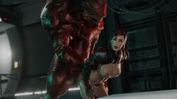 1boy 1girls 3d alien animated areolae armor bioware bouncing_breasts breasts commander_shepard female female_protagonist femshep from_behind human interspecies krogan male mass_effect nipples penetration pov red_hair red_lips savagecabbage sex skimpy_armor sound stomach_bulge straight tramp_stamp urdnot_wrex vaginal_penetration video