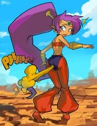 ass ass fart fart_cloud fart_fetish shantae shantae_(character) sound_effects usagaijin