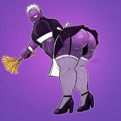 anthro crossdressing el_benon elbenon maid maid_headdress maid_outfit maid_uniform male_only monster purple_venom purplevenom yaoi youtube_hispanic