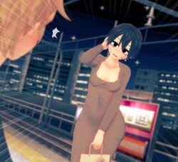 1boy 1girls bandages bandaids big_ass black_hair blonde_hair date dress female genderswap_(mtf) jeong_soorim lee_hoon pinkdonass public purse rule_63 shocked small_breasts suicide_boy surprised train_station wide_hips