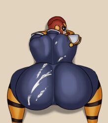 2d 2d_artwork after_sex back bara captain_falcon cum cum_on cum_on_ass cum_on_body cum_on_butt cum_on_clothes f-zero fully_clothed gay helmet horkrugley looking_back looking_over_shoulder male male_focus male_only presenting presenting_ass presenting_hindquarters simple_background skintight skintight_bodysuit skintight_suit solo solo_focus solo_male super_smash_bros. super_smash_bros._ultimate