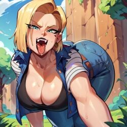 1girls ai_generated android_18 blonde blonde_female blonde_hair blonde_hair_female blue_eyes blue_eyes_female cameltoe cleavage curvy dragon_ball erect_nipples female female_only huge_areolae huge_ass huge_breasts nai_diffusion puffy_nipples short_hair short_hair_female splashthomson stable_diffusion thick_lips voluptuous wide_hips yellow_hair