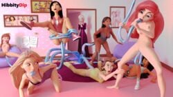 3d 6+girls 8girls aladdin all_the_way_through anal anna_(frozen) ariel beauty_and_the_beast belle blender blonde_hair blue_eyes bottomless brown_eyes crossover dark-skinned_female dark_skin disney disney_princess elsa_(frozen) fa_mulan female female_focus frozen_(film) harem hibbitydip ice ice_in_ass ice_insertion lilo_and_stitch lineup mulan nani_pelekai nipples princess_jasmine pussy questionable_consent ralph_breaks_the_internet rape rapunzel red_hair restrained small_breasts tangled tentacle tentacle_sex the_little_mermaid