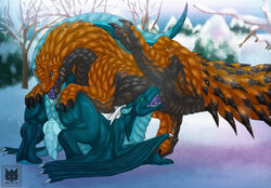 2021 2_toes 3_fingers 69_position absurd_res anal anal_sex animal_genitalia animal_penis anus ass barefoot belly_scales blue_body blue_penis blue_scales blue_tongue butt_grab capcom cinder claws cold day deep_rimming detailed_background digital_media_(artwork) dragon duo erection fanged_wyvern feet fellatio feral feral_on_feral fingers garo_(garoshadowscale) genital_slit genitals hand_on_butt hi_res hindpaw horn knot licking looking_pleasured love male male/male male_on_bottom male_on_top male_penetrated male_penetrating male_penetrating_male mel21-12 membrane_(anatomy) membranous_wings moan monster_hunter non-canine_knot nude on_bottom on_top open_mouth oral orgasm_face paws penetration penile penis penis_lick plant quadruped rear_view reptile rimming scales scalie sex shaded shadow slit smile snout snow soles spread_legs spreading standing story story_in_description stripes teal_scales teeth thick_thighs tobi-kadachi toe_claws toes tongue tongue_out tongue_penetration tree tundra video_games western_dragon wings