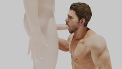 2boys abs animated blowjob brown_hair chris_redfield cock_gobble cock_hungry cum_hungry deepthroat erect_nipples erection facial_hair fellatio gay gay_blowjob gay_sex giving_head going_down_on head_out_of_frame kneeling_oral_position knob_polishing loop male/male male_only mouth_full_of_cock mouthful naked no_sound nude oral oral_sex pale-skinned_male pecs resident_evil resident_evil_6 sucking_off tagme unknown_character veiny_penis video white_skin