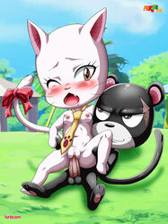 balls bbmbbf blush bow breasts cat charle charle_(fairy_tail) fairy_tail female fur34 male male/female nude one_eye_closed open_mouth palcomix panther_lily penis pussy sex smile tie tongue vaginal_penetration vaginal_sex