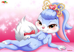 1girls anthro bbmbbf berry_(palace_pets) blush breasts bunny female fur34 looking_at_viewer palace_pets palcomix pussy solo