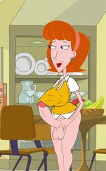 1futa balls breasts disney disney_channel edit futa_only futanari linda_flynn-fletcher milf monkeyman_(artist) nipples nude nude_futanari penis phineas_and_ferb solo