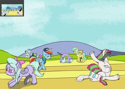 absurd_res cloud_chaser_(mlp) equid equine female female/female flitter_(mlp) friendship_is_magic futanari genitals hi_res horse intersex jakepankeke mammal my_little_pony penis pony rainbow_dash_(mlp) straight_hair