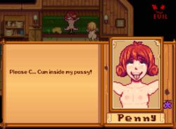 2d 2d_animation ahe_gao ahegao animated breasts couch cum_inside_request dialogue disembodied_penis eyes_rolling_back farmer_(stardew_valley) fucked_silly impregnation_request indoors mother_and_daughter pam_(stardew_valley) penny_(stardew_valley) pixel_art red_hair rough_sex sepixel_animation sex short_hair small_breasts spread_legs stardew_valley text theevilfallenone thrusting tongue vaginal_penetration