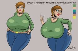 1girls adoptive_mother ameizing_lewds artist_name busty color ear_piercing earrings evelyn_foster hips large_breasts legs mature mature_female milf original piercing thick thick_legs thick_lips thick_thighs voluptuous wide_hips