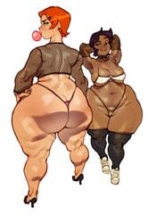 2girls ass ass_cleavage ben_10 big_ass big_breasts big_butt bottom_heavy breasts brown_hair bubble_ass bubble_butt butt_crack cartoon_network cellulite curvaceous curvy disney disney_channel eye_contact fat fat_ass fat_butt fat_woman female_only females females_only gwen_tennyson high_heels huge_ass huge_butt large_ass large_butt looking_at_viewer looking_back luz_noceda multiple_girls orange_hair overweight overweight_female pawg red_head short_hair shortstack slightly_chubby standing the_owl_house thick_ass thick_thighs thighhighs thong tod0231 venus_body voluptuous wide_hips