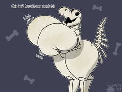 animated_skeleton big_breasts big_butt breasts butt dinosaur female female_only huge_breasts huge_butt hyper hyper_breasts mattthetooncat motion_lines skeleton sound_effects text thick_thighs tyrannosaurid tyrannosaurus tyrannosaurus_rex undead wide_hips