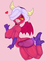 (mirius) 1girls brawl_stars colette_(brawl_stars) demon demon_girl demon_tail demon_wings eyelash female female_only hair_over_one_eye high_heels horns jacksito_(artist) pink_skin sharp_teeth solo solo_female tagme tail trixie_colette_(brawl_stars) uncensored white_hair wings x-ray yellow_sclera