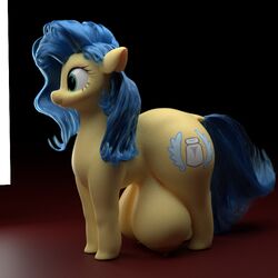 1girls 3d 3d_(artwork) bluedrg19 crotchboobs female female_only friendship_is_magic huge_crotchboobs my_little_pony non-human_areolae