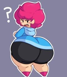 solarslug448 kumatora mother_(series) mother_3 looking_at_viewer looking_back sassy question_mark pink_hair 1girls 1girl female female_only solo solo_female from_behind back_view spats spats_shorts ass ass_focus ass_bigger_than_head ass_bigger_than_torso big_ass large_ass huge_ass alternate_version_available butt butt_focus butt_bigger_than_head butt_bigger_than_torso big_butt large_butt huge_butt