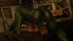 2boys 3d animated ass balls bara beard bed big_ass big_ass_(male) big_butt big_penis blowjob bubble_ass bubble_butt daddy deepthroat gay gay_blowjob god_of_war green_body green_skin huge_cock human kratos loop low-angle_view lying lying_on_back male male/male male_only moustache muscles muscular muscular_male muscular_thighs no_sound nude nude_male older_male open_mouth oral oral_sex orc penis penis_in_mouth power_bottom tagme tattoo thick_thighs thighs video white_skin wondershark2