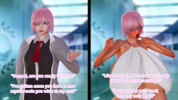 1girls before_and_after bimbo bimbo_body bimbo_lips bimbodolllulu bimbofication bimbofied brainwashed brainwashing fate_(series) huge_ass huge_breasts mash_kyrielight thick_thighs transformation transformation_sequence