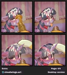 ai_generated cloudwings comic domination domination/submission duo ejaculating_cum ejaculation erect_clitoris explicit female male penis horsecock forced forced_orgasm forced_pleasure genitals open_mouth orgasm page panel pleasure_face pleasured pleasured_female pussy_juice submissive submissive_female sunburst_(mlp) twilight_sparkle_(mlp) collar petplay anus ass blush cutie_mark dock equine feral g4 looking_at_viewer mare my_little_pony nudity pegasus pony purple_eyes pussy pussy_ejaculation pussy_juice_drip pussy_juice_string pussy_juice_trail spreading tail tongue tongue_out vagina vulva vulvar_winking zoophilia